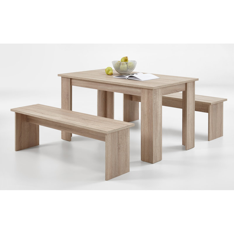 17 Stories Hannah Dining Set with 2 Benches & Reviews Wayfair.co.uk
